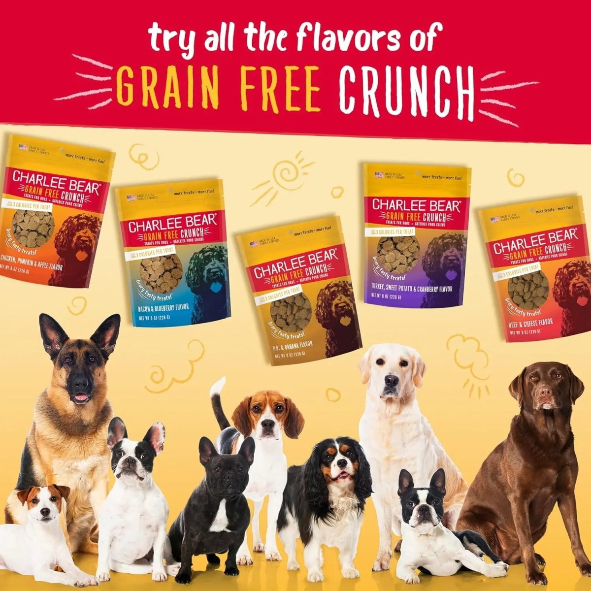 Charlee Bear Grain Free Crunch Dog Treats 8 oz - Talis Us