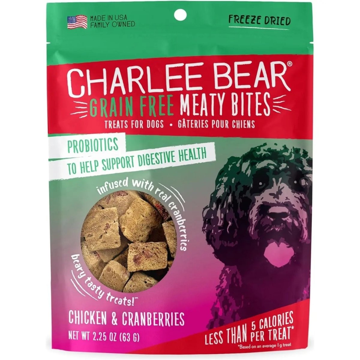 Charlee Bear Meaty Bites Dog Treats 2.5oz - Talis Us