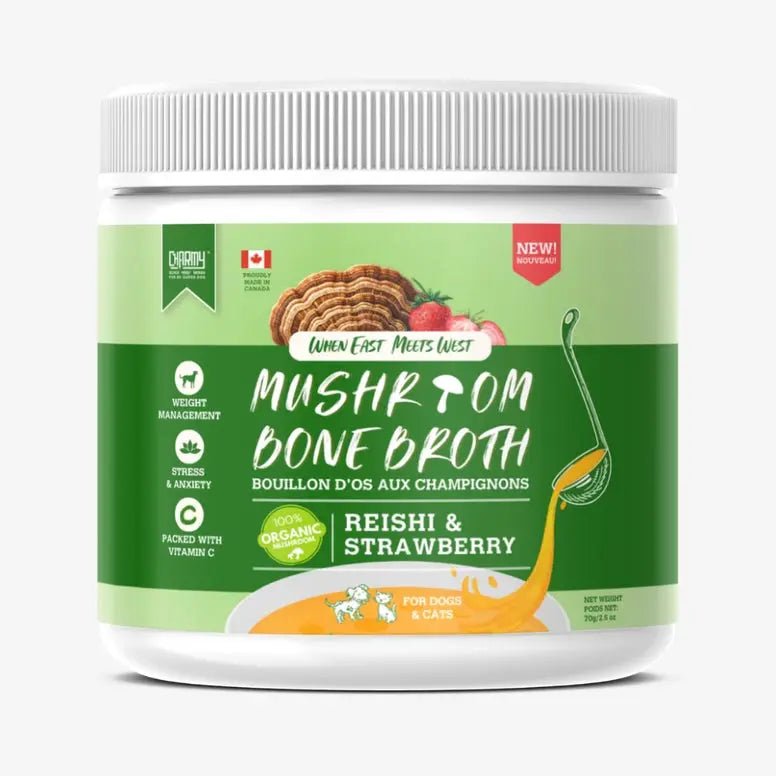 Charmy Pet Reishi & Strawberry Mushroom Bone Broth 2.5oz - Talis Us