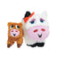 BARK cow dog plush toy set featuring a smiling cow and a calf for playful dogs