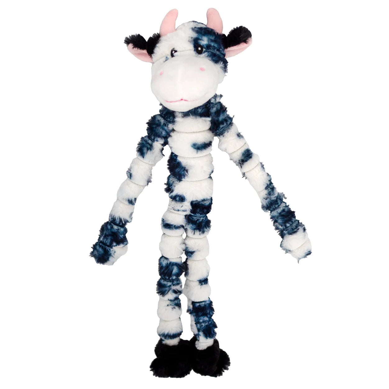 ThoozyPet cow dog tug toy with a soft striped design for playful tugging and chewing