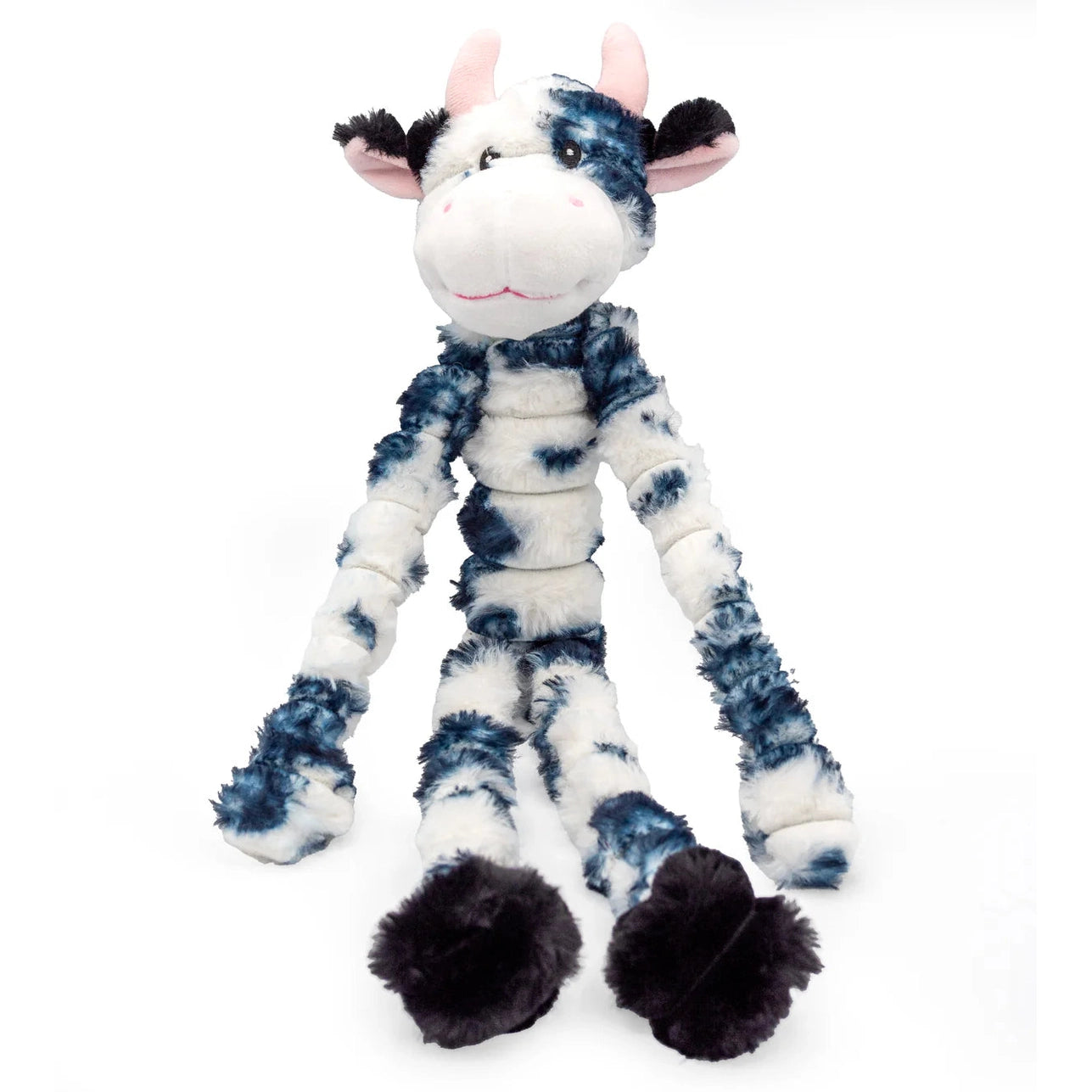 ThoozyPet Cow Dog Tug Toy with Soft Plush Material and Long Arms for Interactive Play