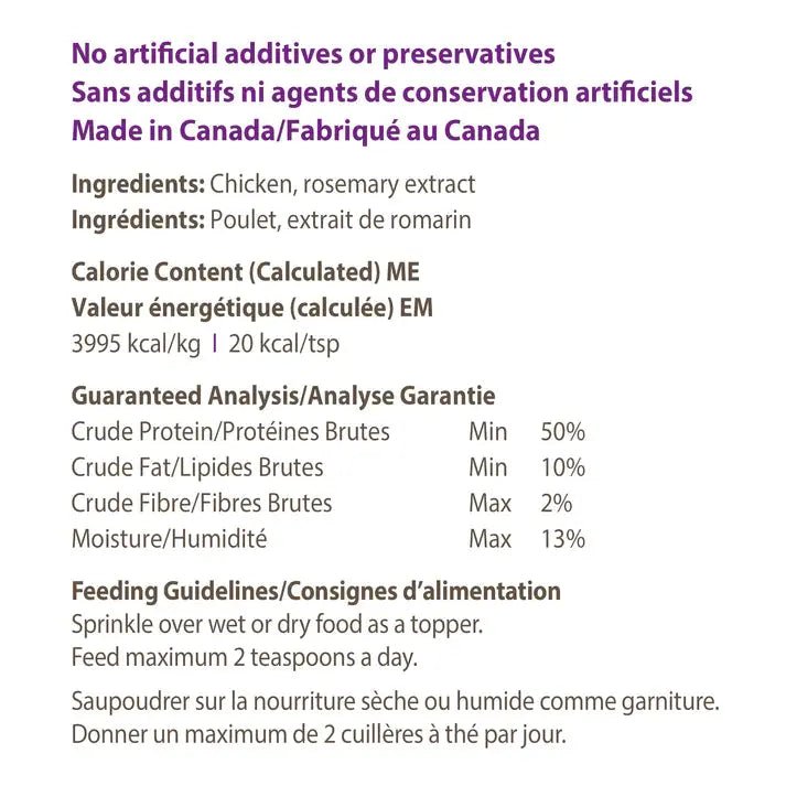 Crumps Naturals Chicken Sprinkles Grain - Free Dog Food Topper 5.6oz - Talis Us