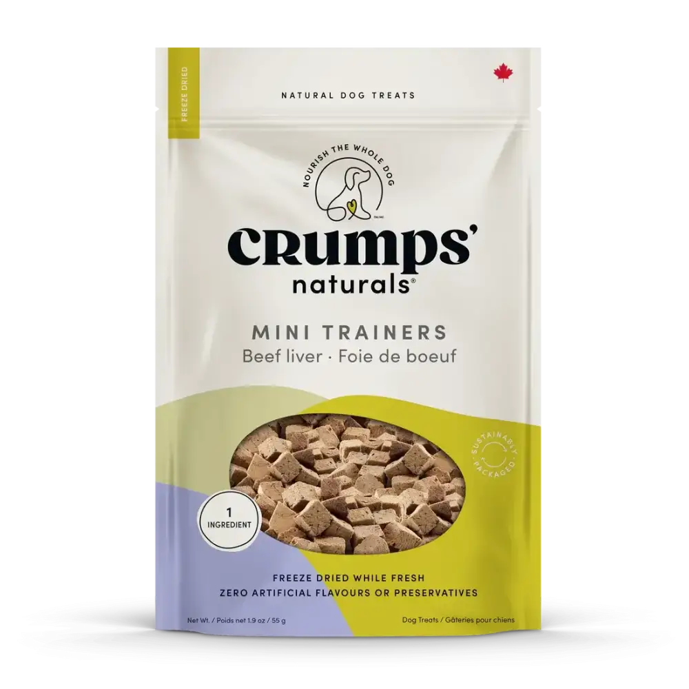 Crumps' Naturals Mini Trainers Freeze Dried Beef Liver Dog Treats Crumps' Naturals