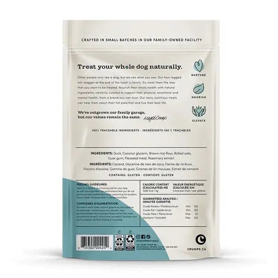 Crump's Naturals Semi Moist Duck Mini Trainers Dog Treats - Talis Us