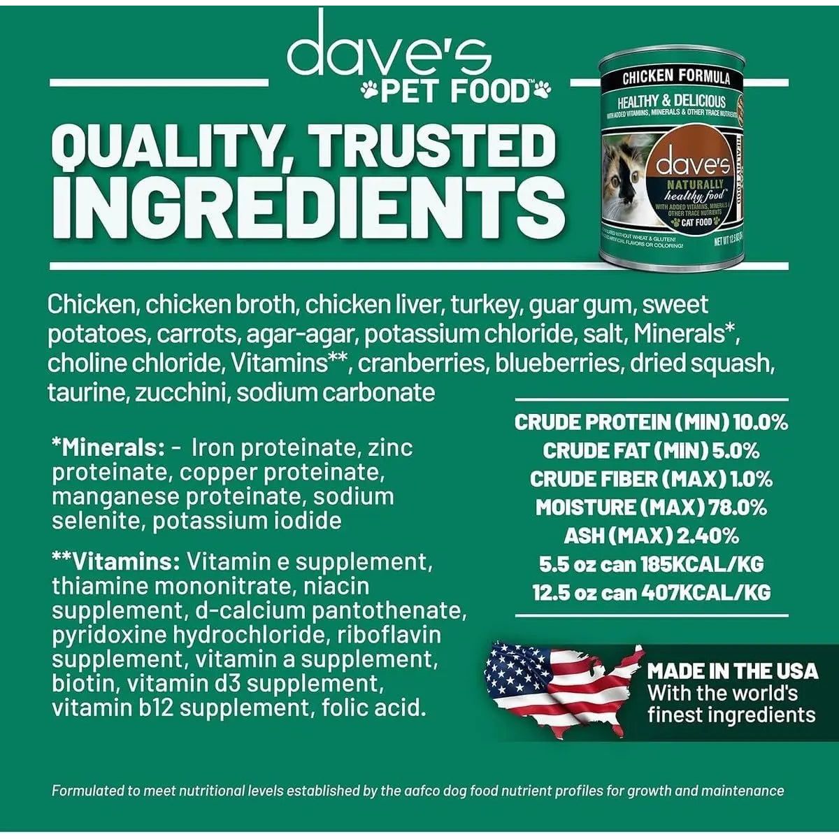 Dave's Pet Food Naturally Healthy Chicken Dinner Grain - Free Wet Cat Food 22oz/ 12ct - Talis Us