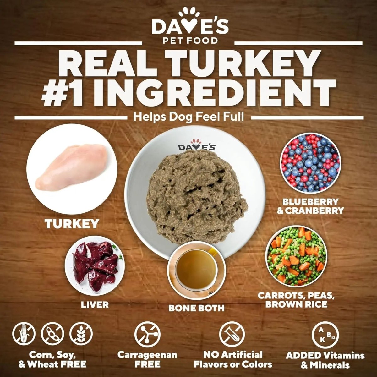 Dave's Pet Food Weight Management Turkey & Vegetables Recipe Pate Wet Dog Food 12ea/13 oz - Talis Us