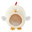 Max & Marlow Dome Cat Cave Bed in a playful chicken design for cozy feline lounging