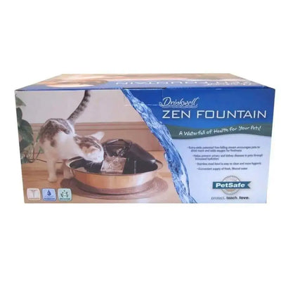 Drinkwell Zen Stainless Steel Fountain Silver Drinkwell CPD