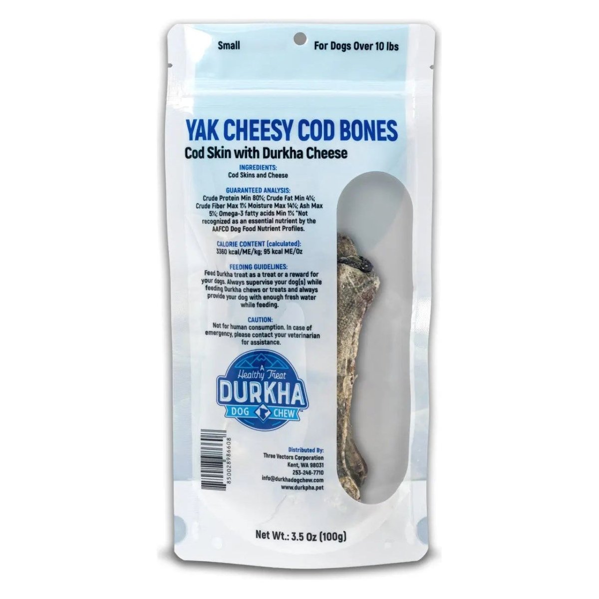 Durkha Himalayan Yak Cheesy Cod Bone Chew Dog Treat - Talis Us