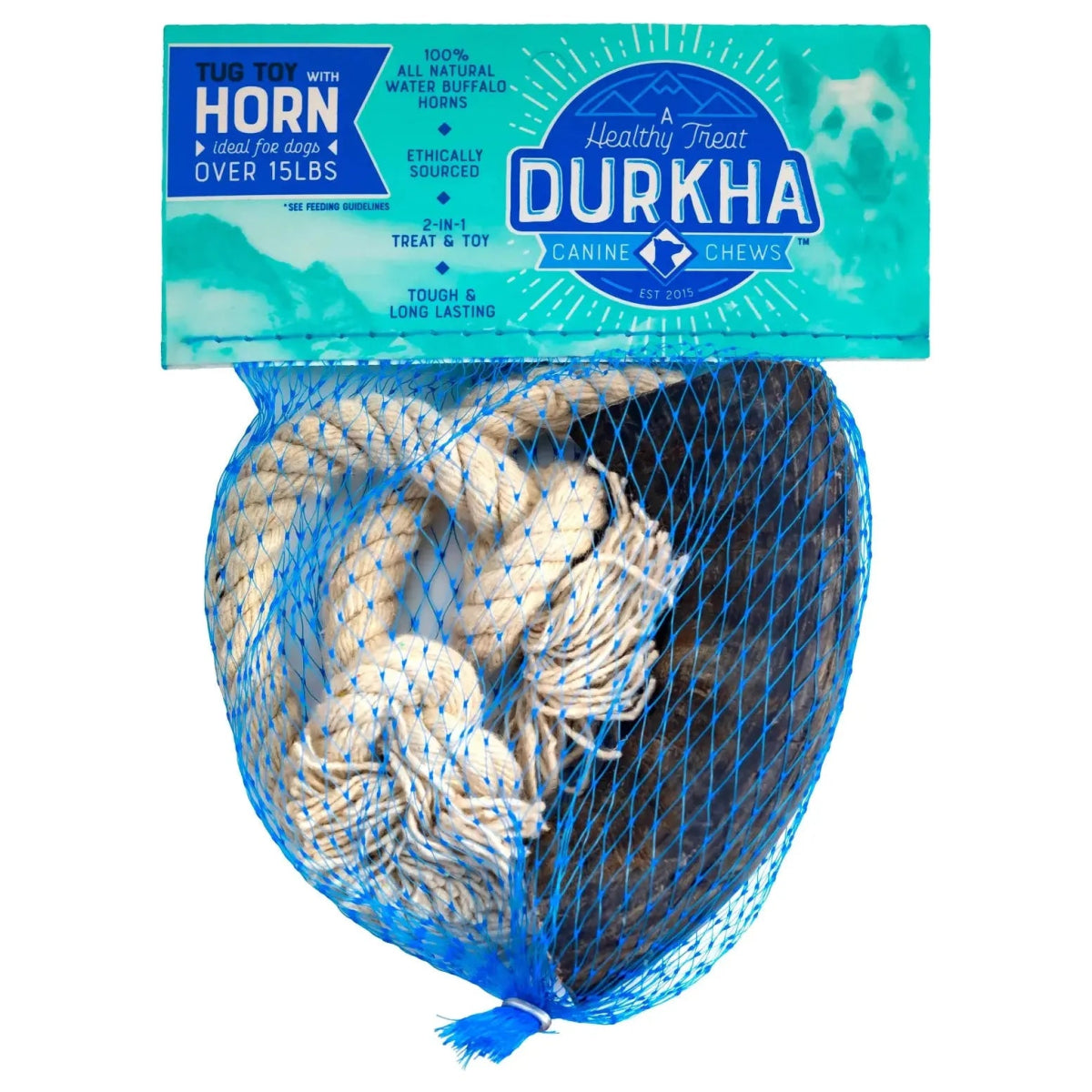 Durkha Odorless Buffalo Horn Tug Toy for Active Pups - Talis Us