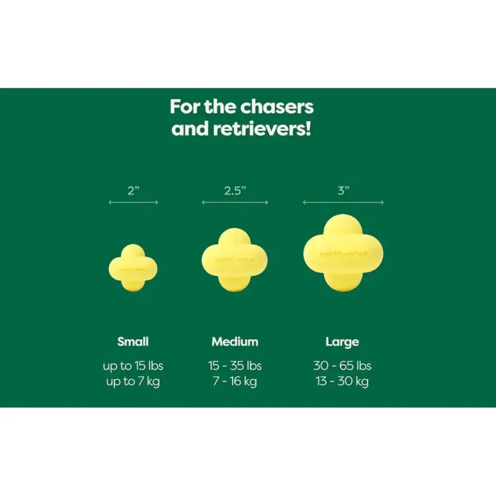 Earth Rated Dog Fetch Toy Yellow Rubber - Talis Us