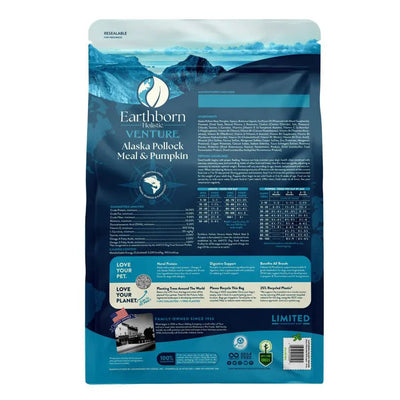 Earthborn Holistic Venture Limited Ingredient Alaska Pollock Meal & Pumpkin Grain - Free Dry Dog Food - Talis Us