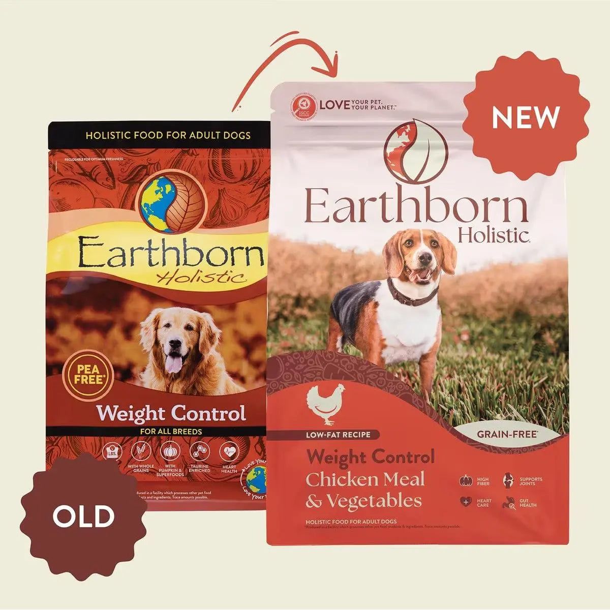 Earthborn Holistic Weight Control Chicken Meal & Vegetables Grain - Free Dry Dog Food - Talis Us