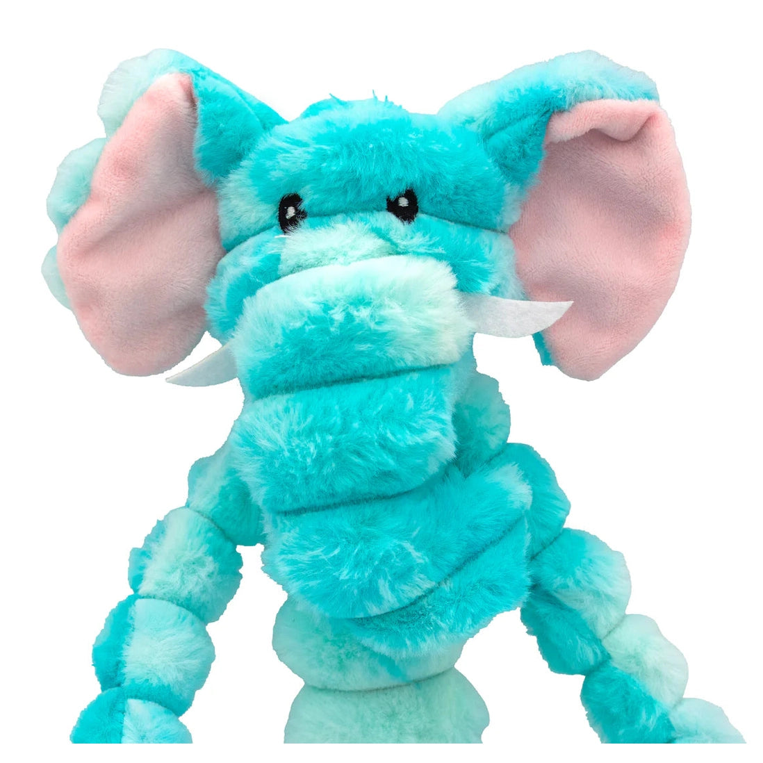 ThoozyPet elephant dog tug toy in blue and pink, perfect for interactive playtime with pets