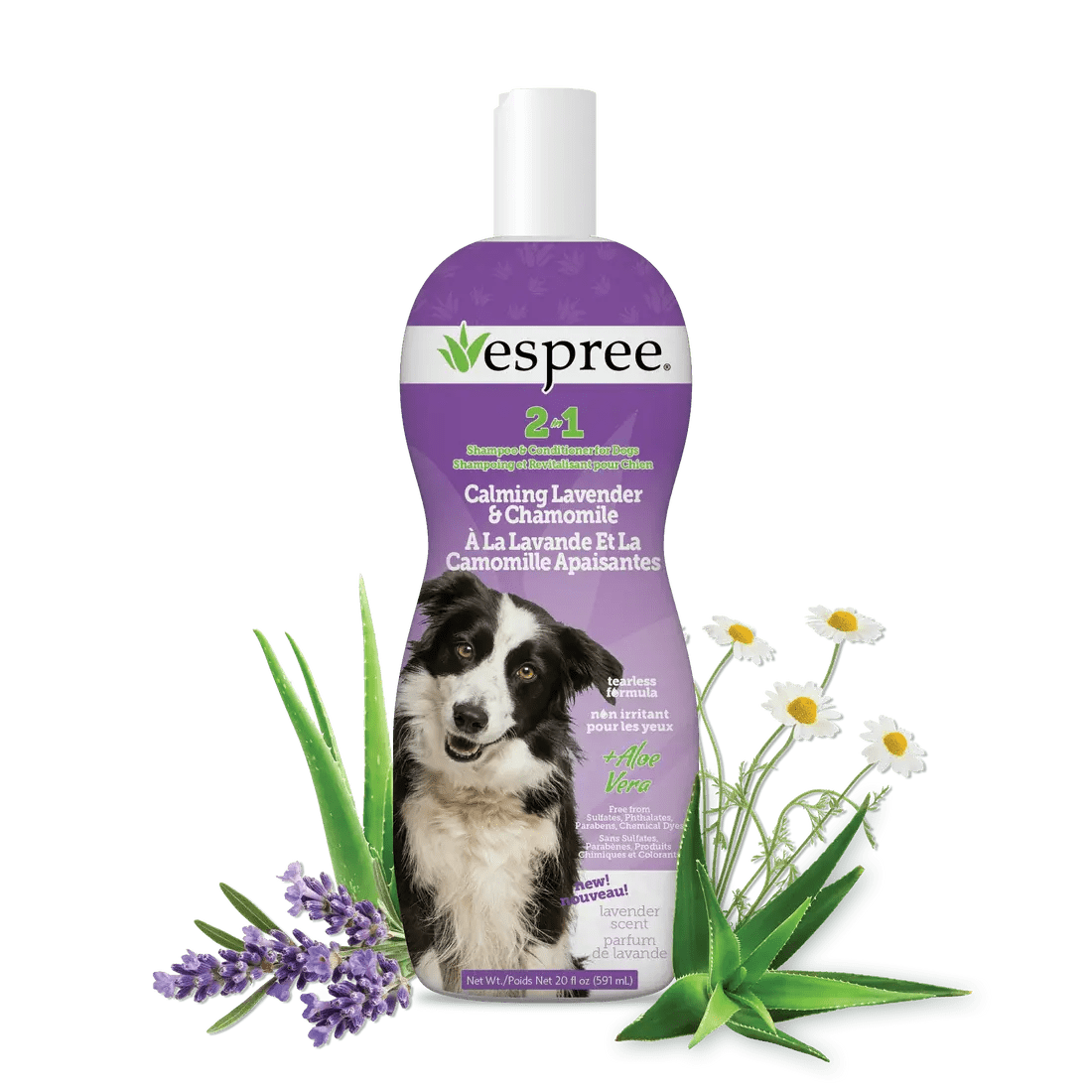 Espree 2in1 Calming Dog Shampoo Lavender & Chamomile 20 oz - Talis Us