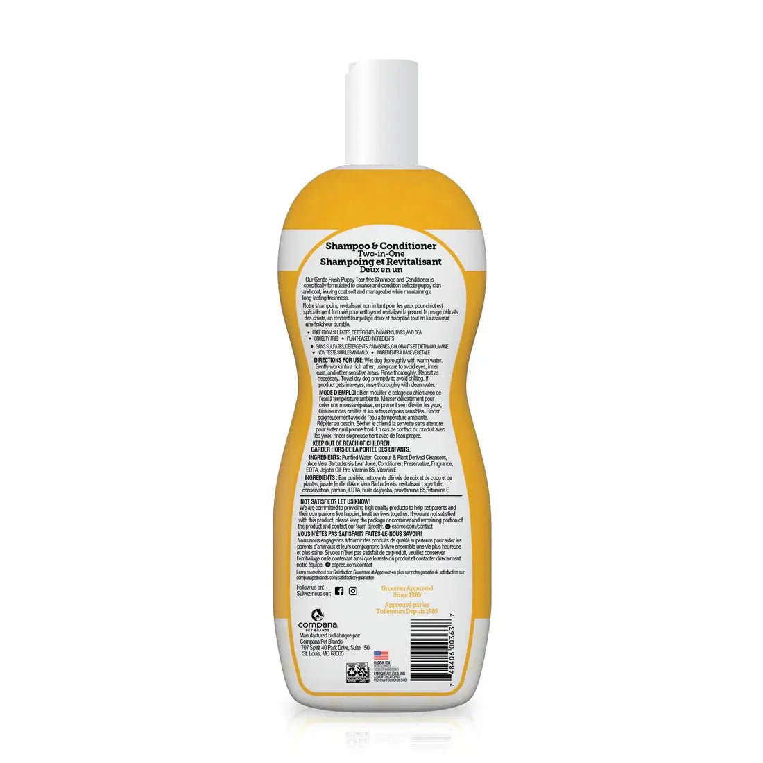 Espree 2in1 Gently Fresh Puppy Shampoo 20 oz - Talis Us