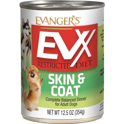 Evanger's EVX Restricted Diet Skin & Coat Wet Dog Food 12/12.5oz - Talis Us