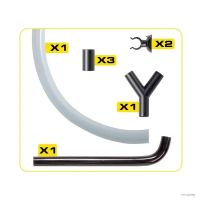 Exo Terra humidifier extension kit components including tubes and connectors for reptile habitats