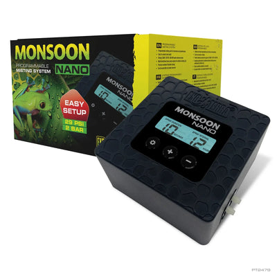 Exo Terra Monsoon Nano misting system with programmable features for reptile and amphibian habitats