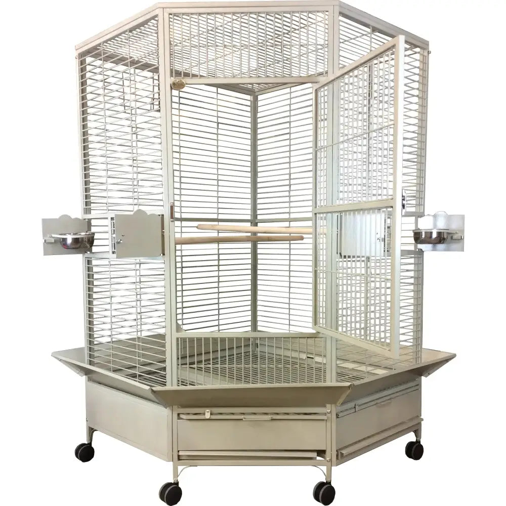 Extra Large Corner Bird Cage 42"x42"x73" A&E Cage Company