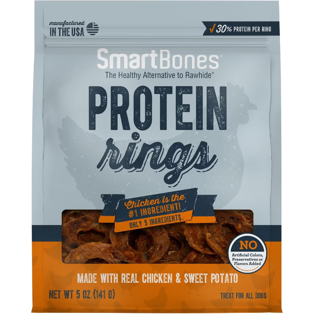 SmartBones Protein Rings Real Chicken & Sweet Potato Dog Treats - Talis Us