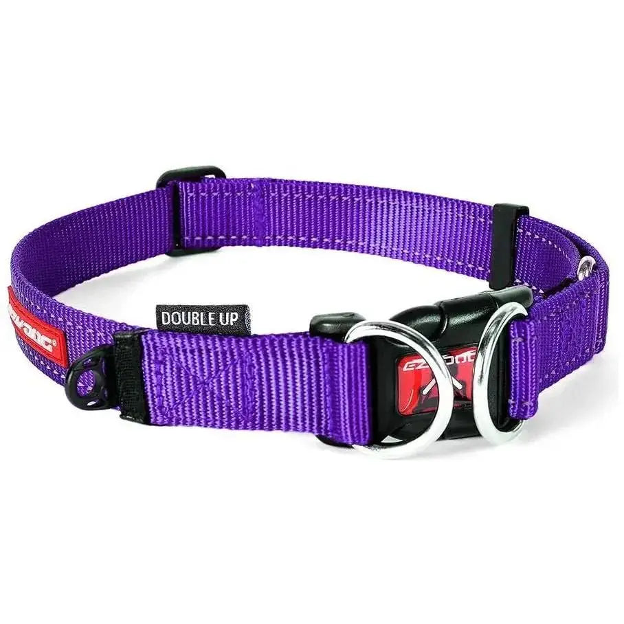 EzyDog Double Up Premium Nylon Dog Collar with Reflective Stitching - Talis Us