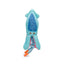 The fabdog Floatie Water Outdoor Plush Dog Toy by Fabdog is a blue plush squid with orange and blue spots, large eyes, colorful rope tentacles, and eco-friendly materials, shown on a plain white background.