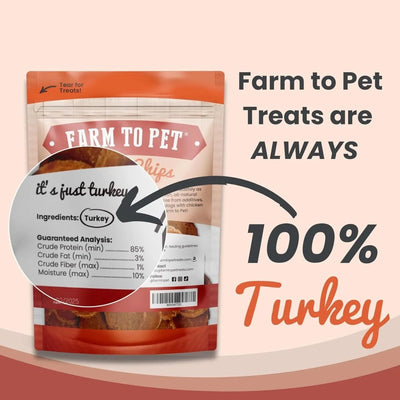 Farm To Pet Turkey Chips Single Ingredient Healthy Dog Treats - Talis Us