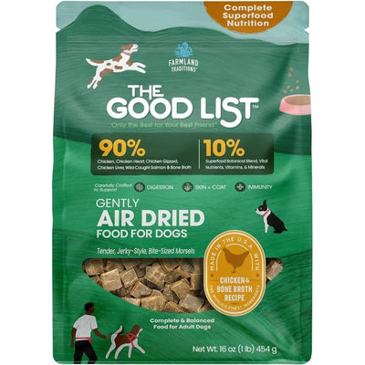 Farmland Traditions The Good List Gently Air Dried Chicken & Bone Broth Dog Food - Talis Us