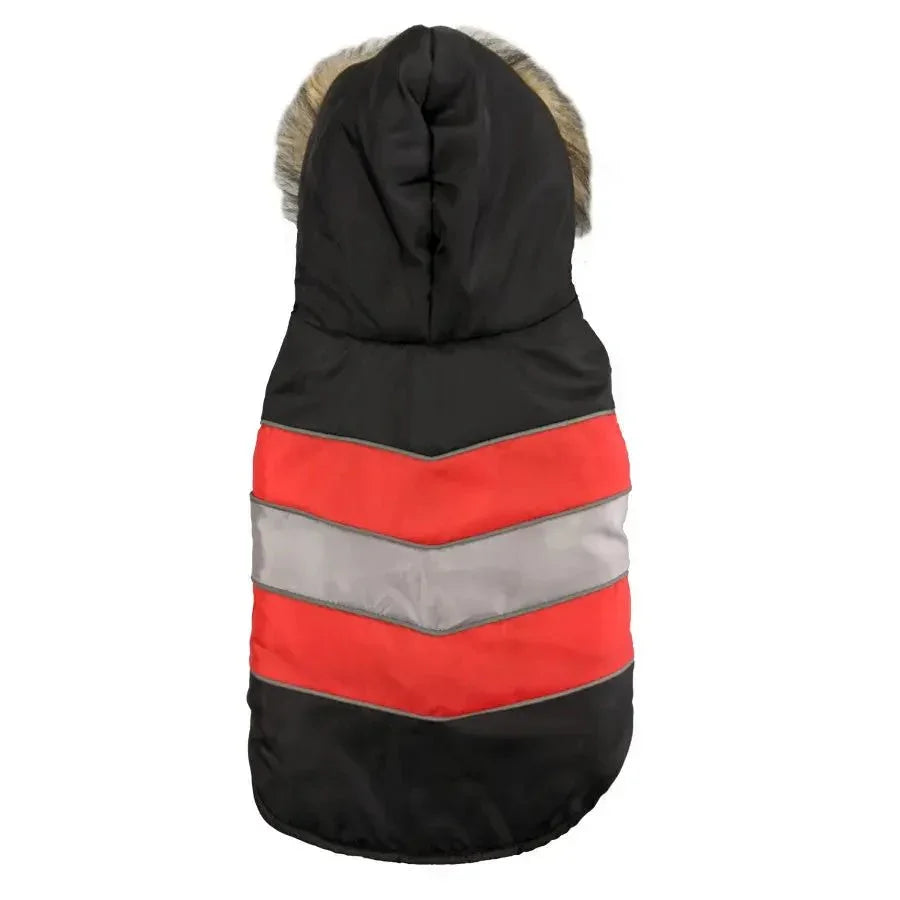 Fashion Pet Diagonal Stripe Puffy Dog Coat - Talis Us