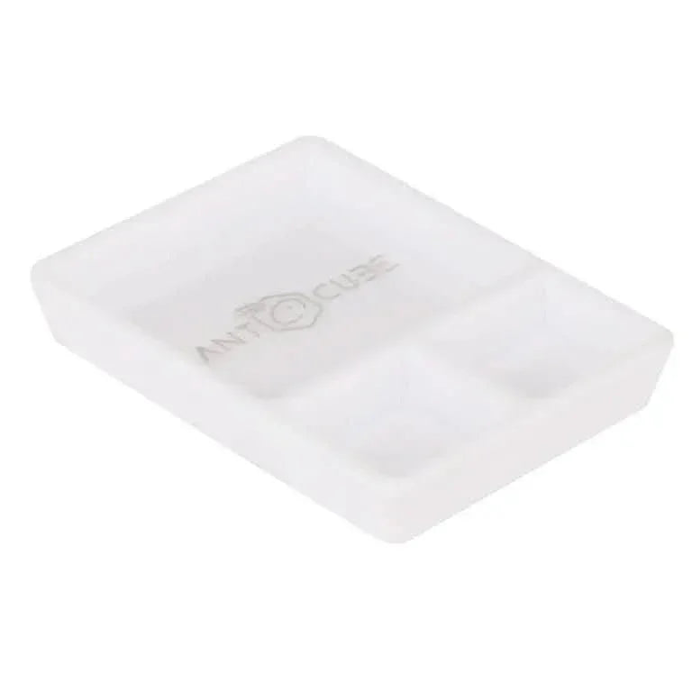 Feeding dish white rectangle - 3 compartments - Talis Us