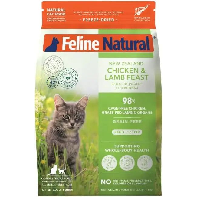 Feline Natural New Zealand Chicken & Lamb Feast Grain - Free Freeze - Dried Cat Food - Talis Us