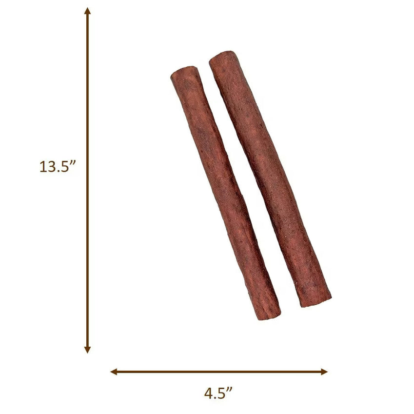 Fieldcrest Farms highly digestible dog chews measuring 4.5 inches in width and 13.5 inches in length