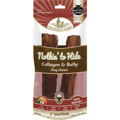 Fieldcrest Farms Nothin' to Hide Collagen & Bully Dog Chews with highly digestible dog chews for dogs