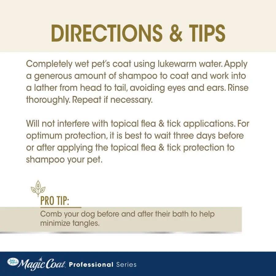 Four Paws Magic Coat Professional Series Nourishing Oatmeal Hypoallergenic Dog Shampoo 16 oz - Talis Us