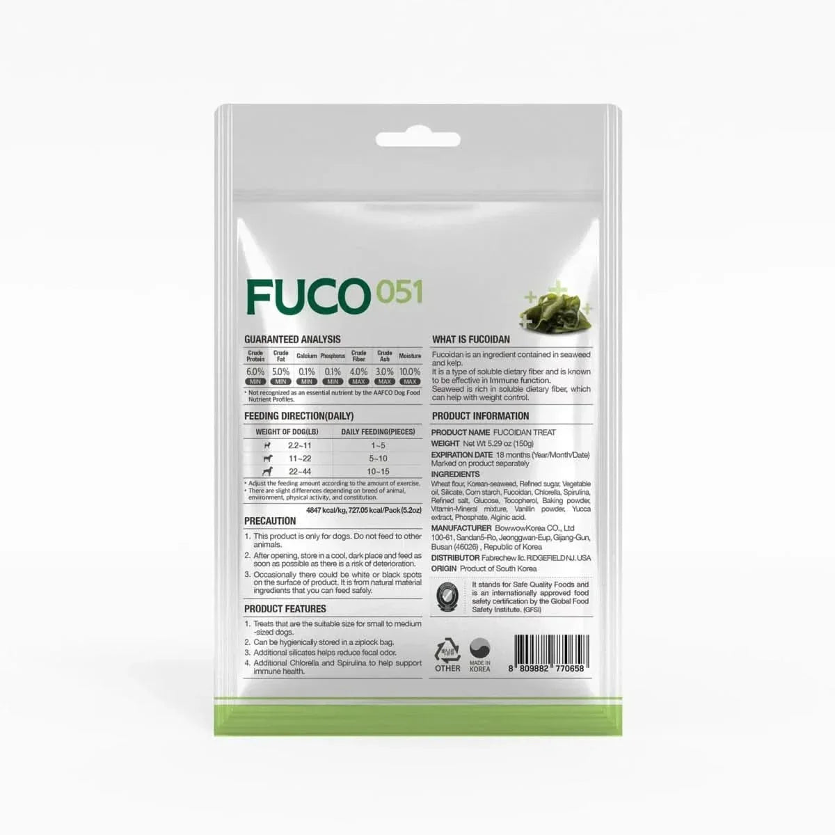 Fucoidan Natural Seaweed Chew, Gel, Dog Treats - Talis Us