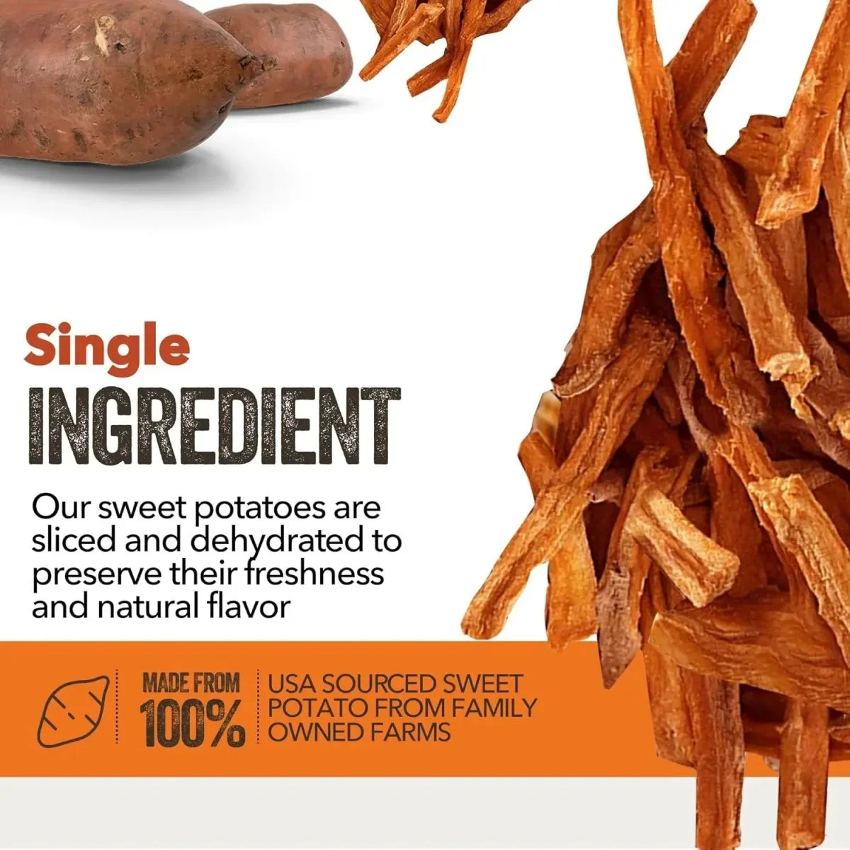 Gaines Family Farmstead Jumbo Sweet Potato Fries Grain - Free Dog Treats - Talis Us