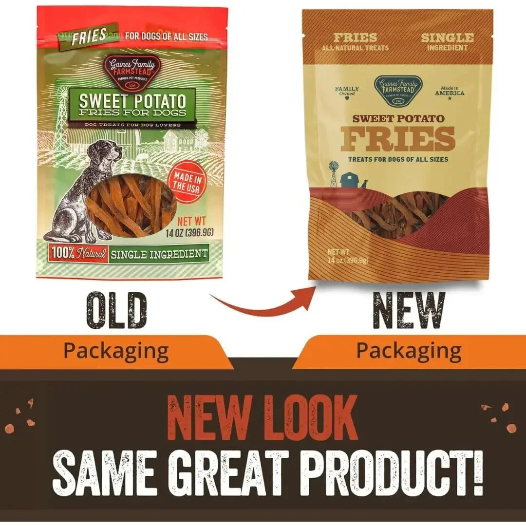 Gaines Family Farmstead Jumbo Sweet Potato Fries Grain - Free Dog Treats - Talis Us