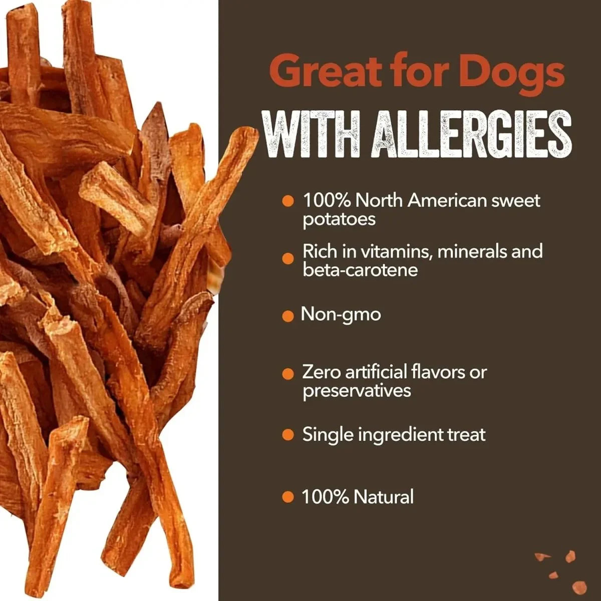 Gaines Family Farmstead Jumbo Sweet Potato Fries Grain - Free Dog Treats - Talis Us