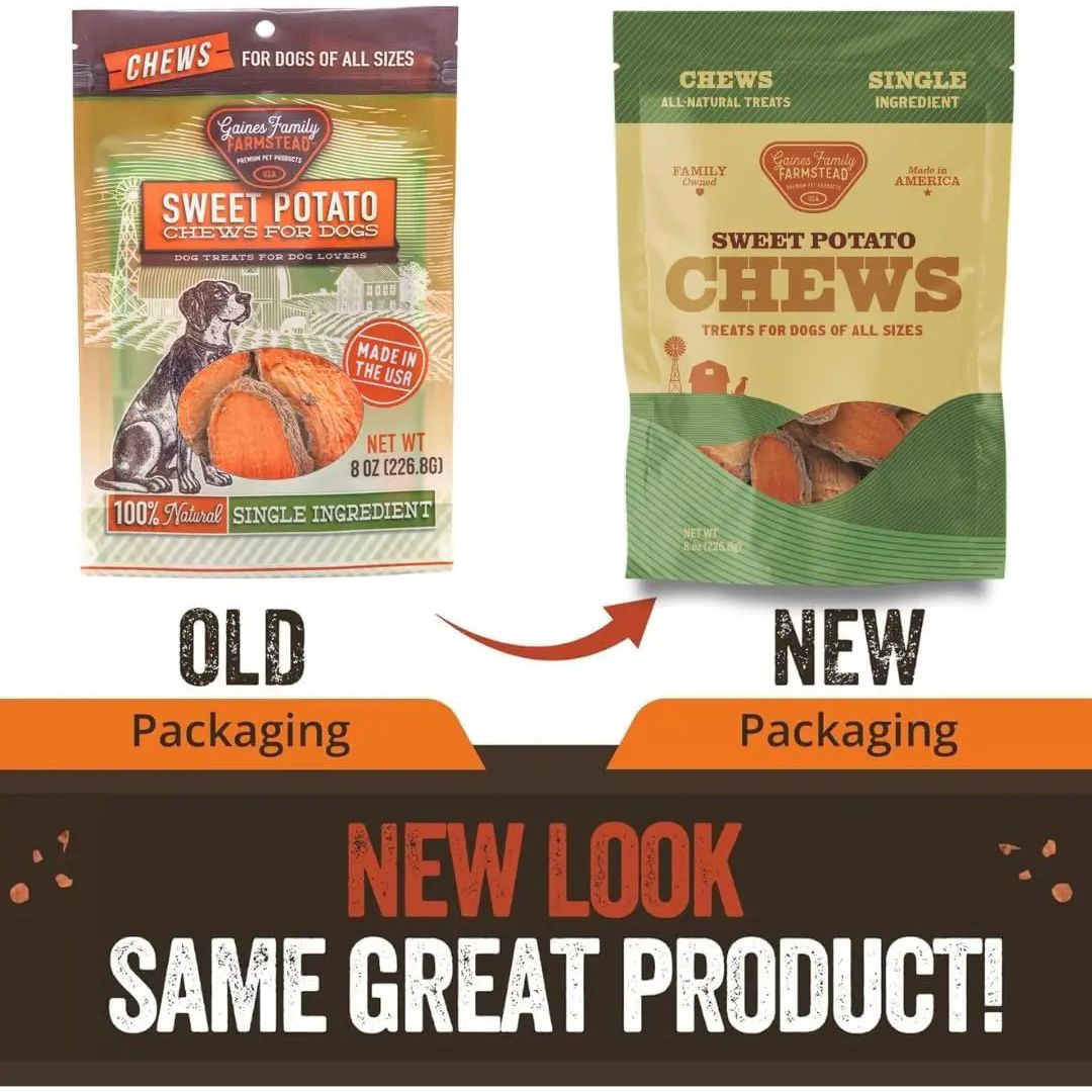 Gaines Family Farmstead Sweet Potato Chews Grain - Free Dog Treats - Talis Us