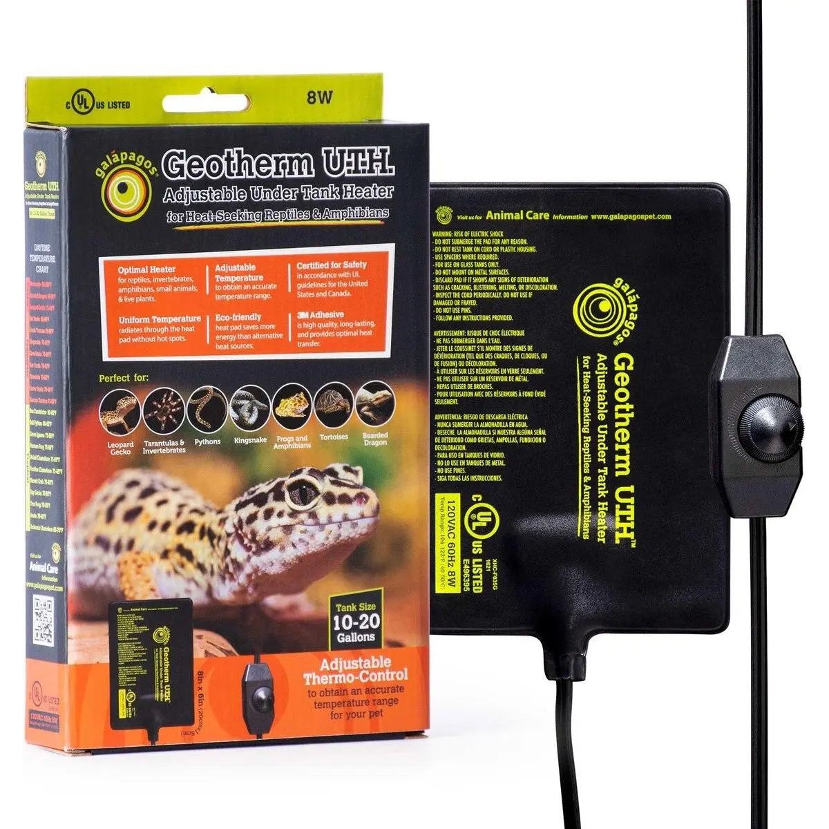 Galápagos Geotherm Adjustable Under Tank Heater - Talis Us