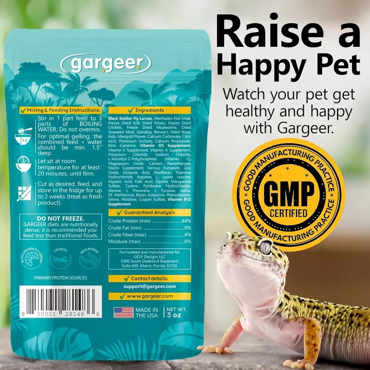 Gargeer Complete Gel Diet Leopard Gecko Food - Talis Us