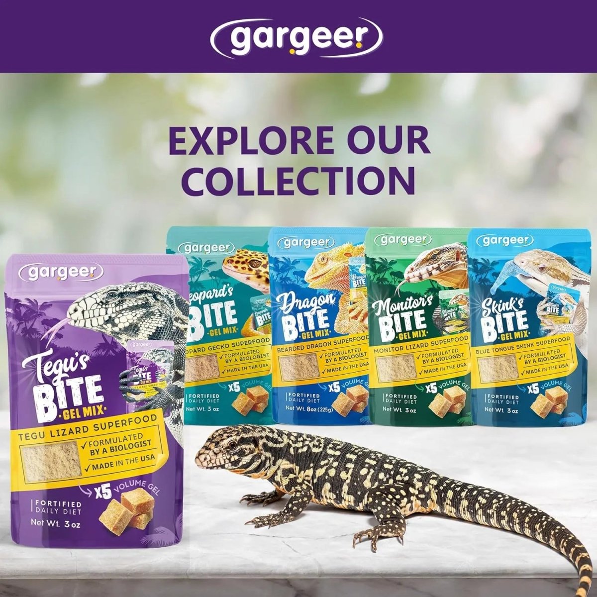 Gargeer Complete Gel Diet Tegu Lizard Food 3oz - Talis Us