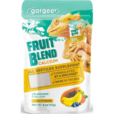 Gargeer Fruit Blend Calcium Powder with Vitamin D3 Reptile & Amphibian Supplement 4oz - Talis Us
