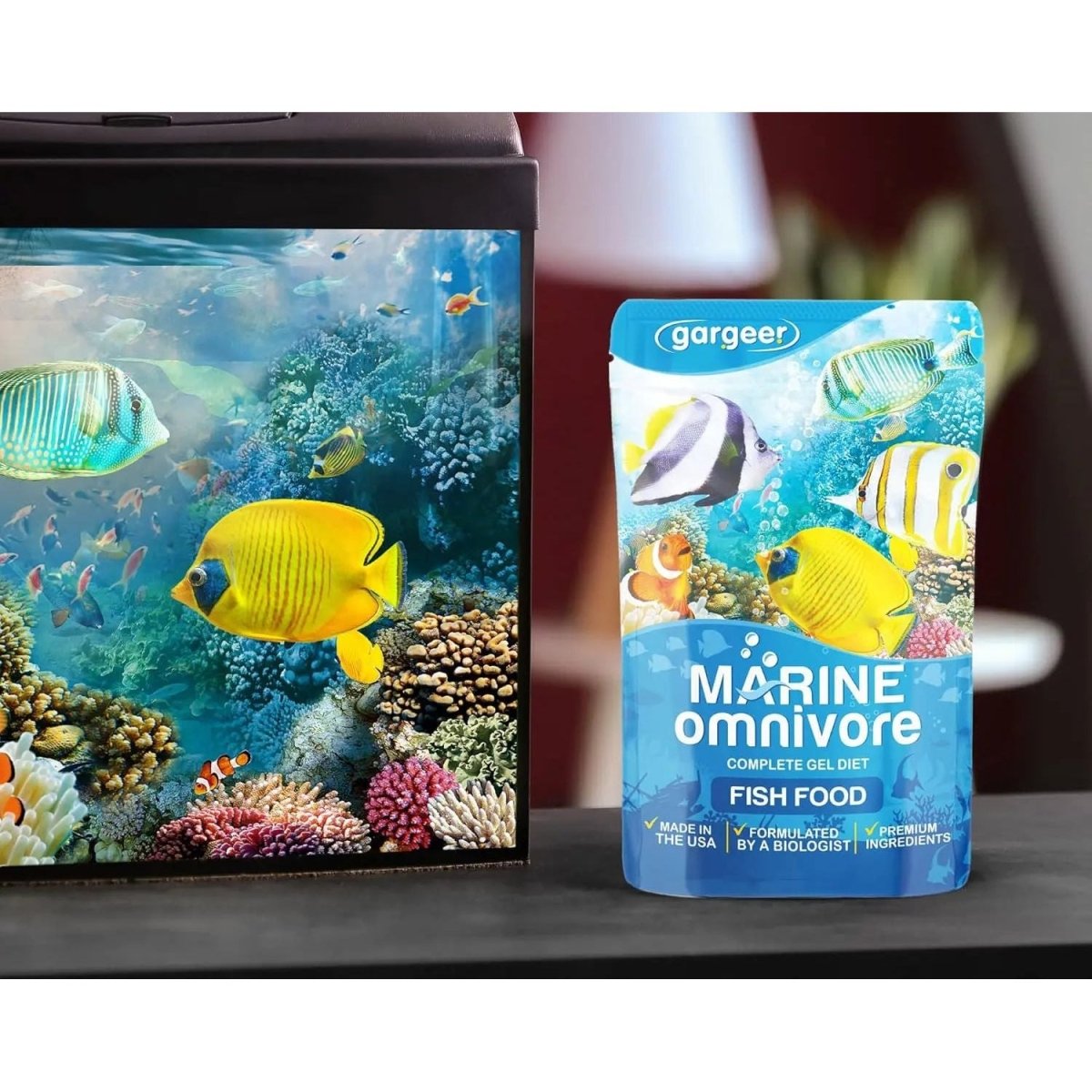Gargeer Marine Gel Diet Complete Saltwater Omnivore Fish Food - Talis Us
