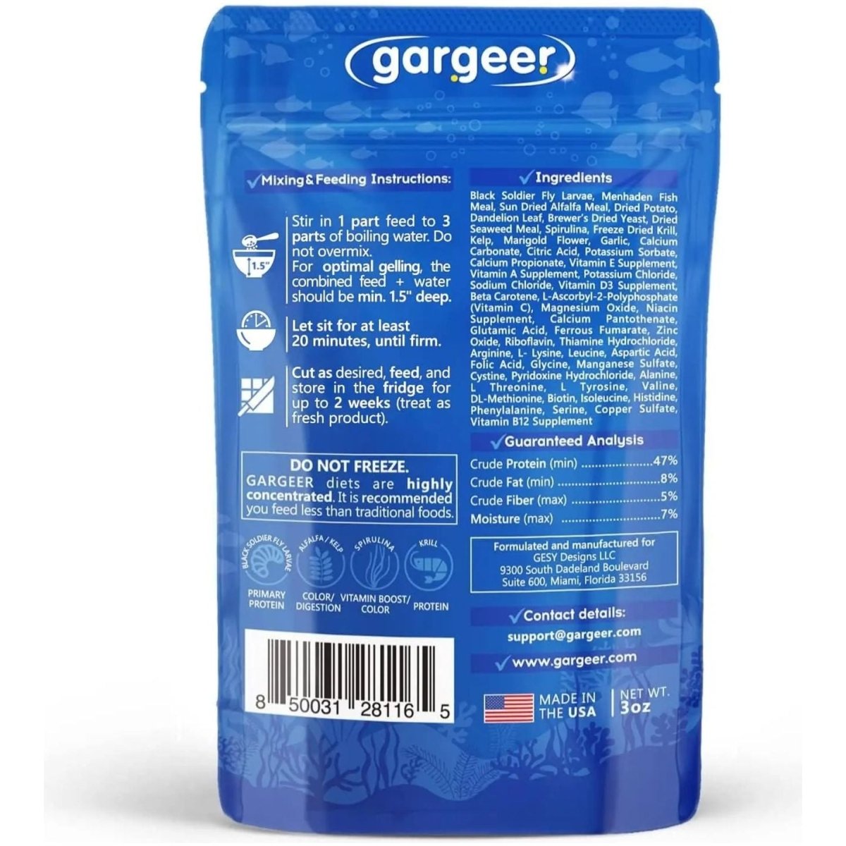 Gargeer Premium African Cichlid Food Balanced Diet for All Ages - Talis Us