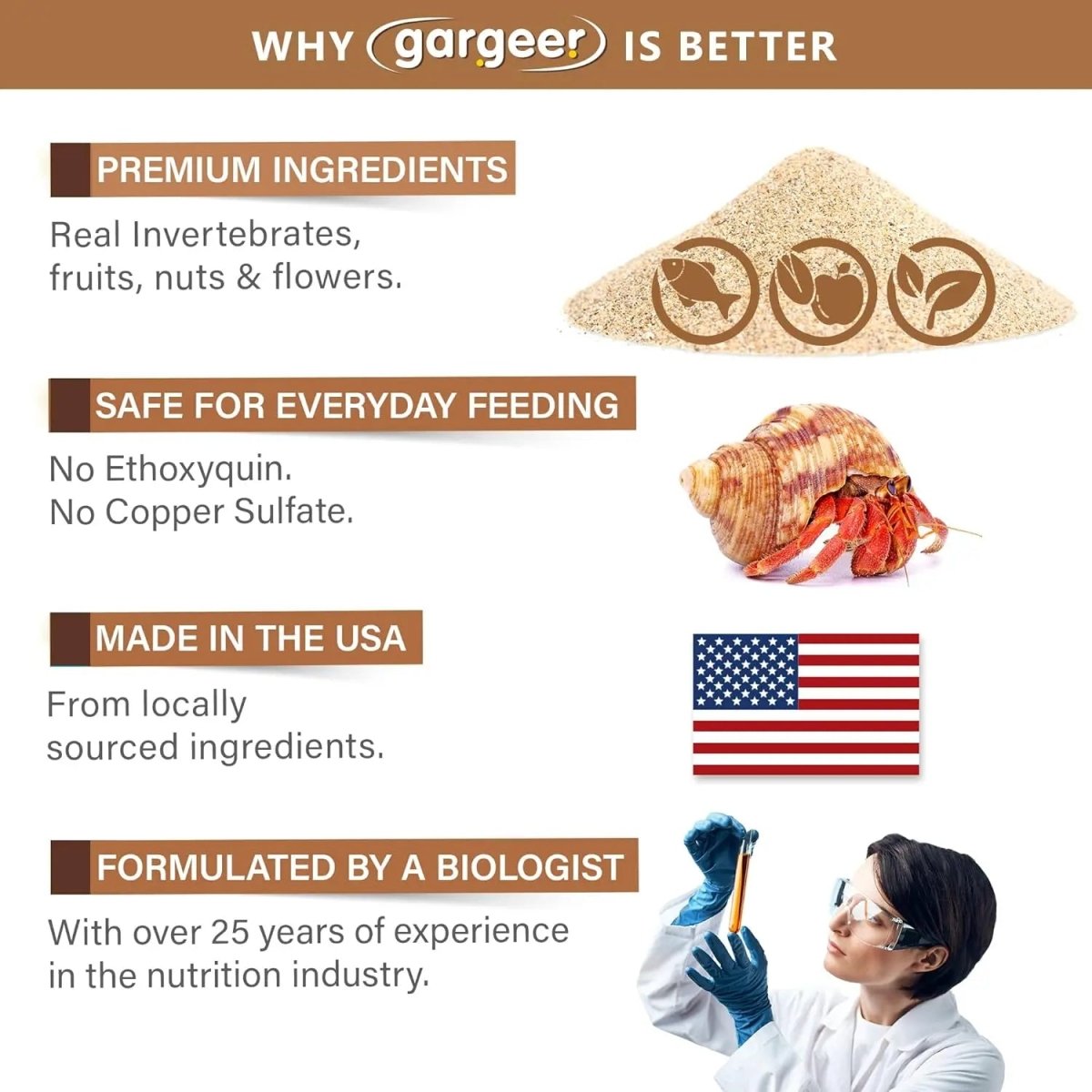 Gargeer Protein Hermit Crab Treat - Talis Us