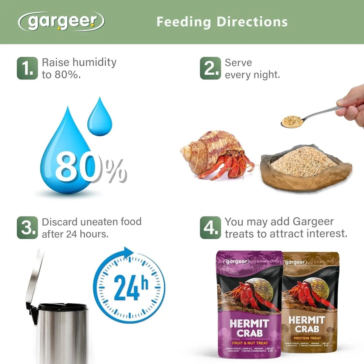 Gargeer Seaweed Complete Hermit Crab Food 2oz - Talis Us