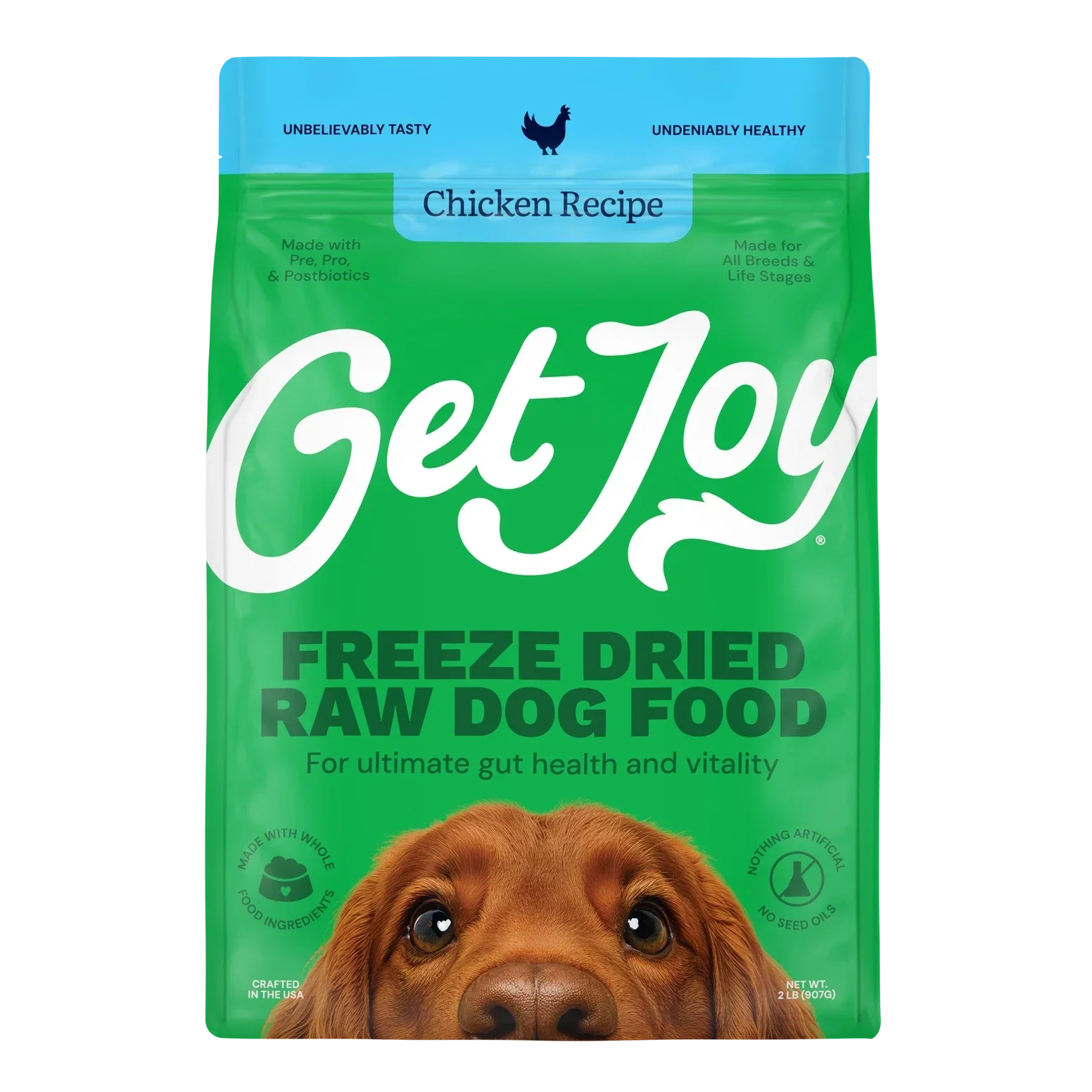 Get Joy Chicken Recipe Freeze Dried Raw Dog Food for ultimate gut health and vitality